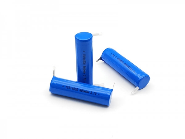 3.7V 800mAh 14500圆柱锂电池 | 1S1P