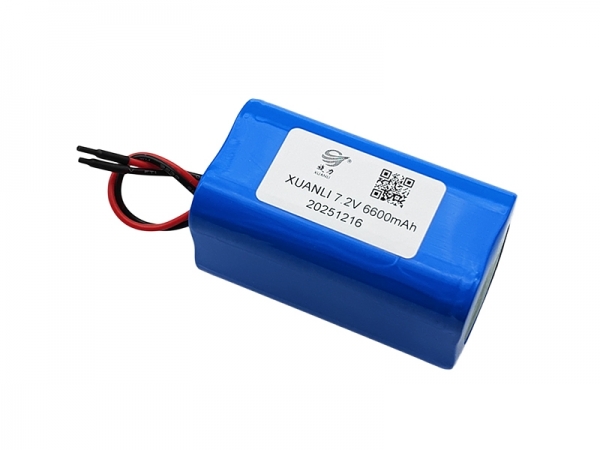 7.2V 6600mAh 18650 圆柱形锂电池|2S2P锂电池