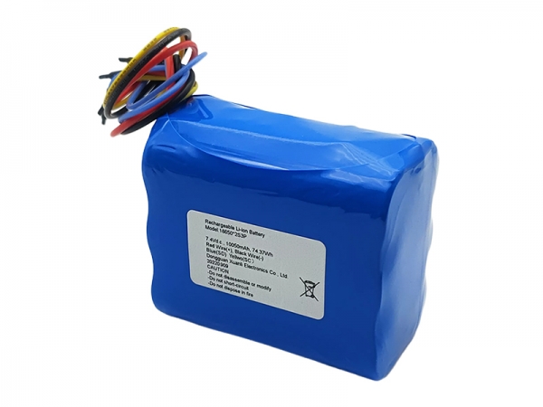 7.4V 10050mAh 18650 通信锂电池